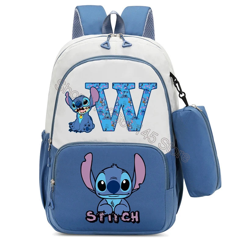 Nueva mochila infantil Lilo Stitch, mochila escolar con estampado de dibujos animados Kawaii, mochila escolar de gran capacidad para niños y niñas, suministros escolares para niños