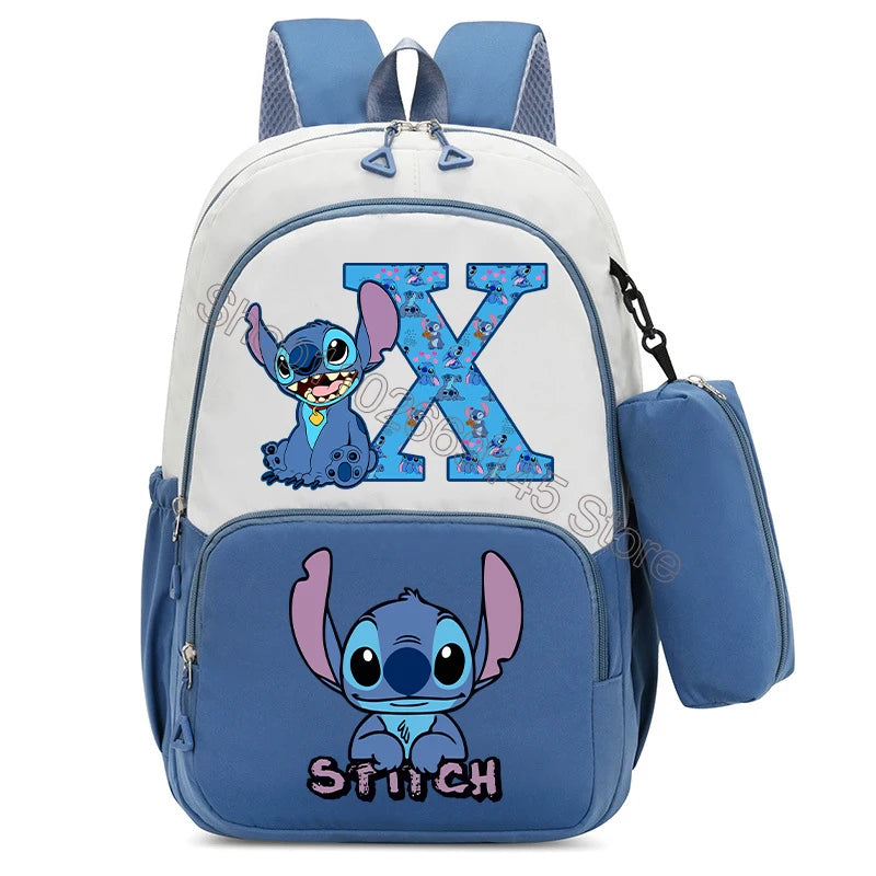 Nueva mochila infantil Lilo Stitch, mochila escolar con estampado de dibujos animados Kawaii, mochila escolar de gran capacidad para niños y niñas, suministros escolares para niños