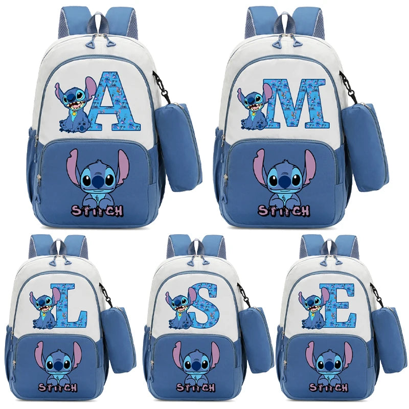 Nueva mochila infantil Lilo Stitch, mochila escolar con estampado de dibujos animados Kawaii, mochila escolar de gran capacidad para niños y niñas, suministros escolares para niños