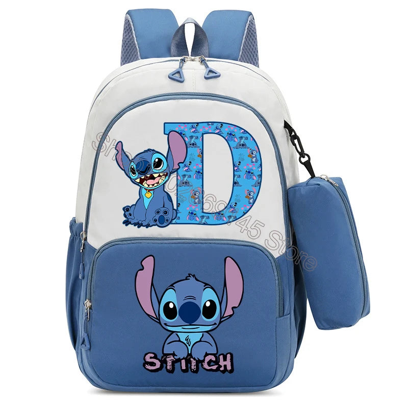 Nueva mochila infantil Lilo Stitch, mochila escolar con estampado de dibujos animados Kawaii, mochila escolar de gran capacidad para niños y niñas, suministros escolares para niños