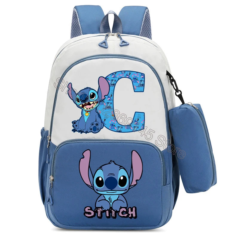Nueva mochila infantil Lilo Stitch, mochila escolar con estampado de dibujos animados Kawaii, mochila escolar de gran capacidad para niños y niñas, suministros escolares para niños