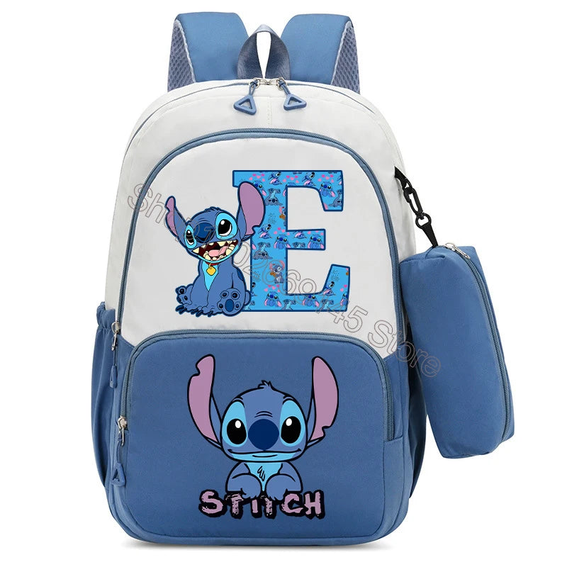 Nueva mochila infantil Lilo Stitch, mochila escolar con estampado de dibujos animados Kawaii, mochila escolar de gran capacidad para niños y niñas, suministros escolares para niños