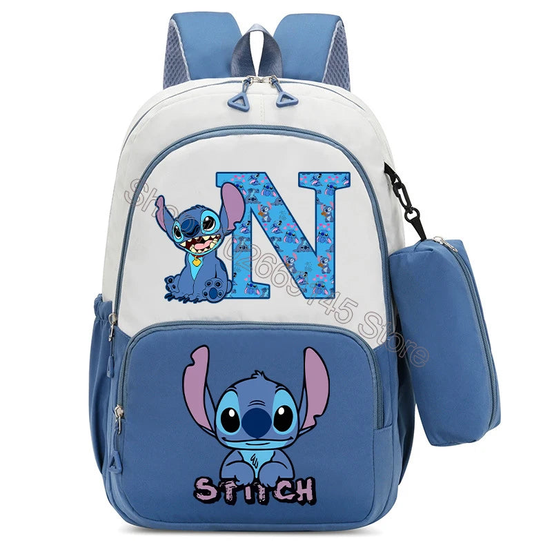 Nueva mochila infantil Lilo Stitch, mochila escolar con estampado de dibujos animados Kawaii, mochila escolar de gran capacidad para niños y niñas, suministros escolares para niños