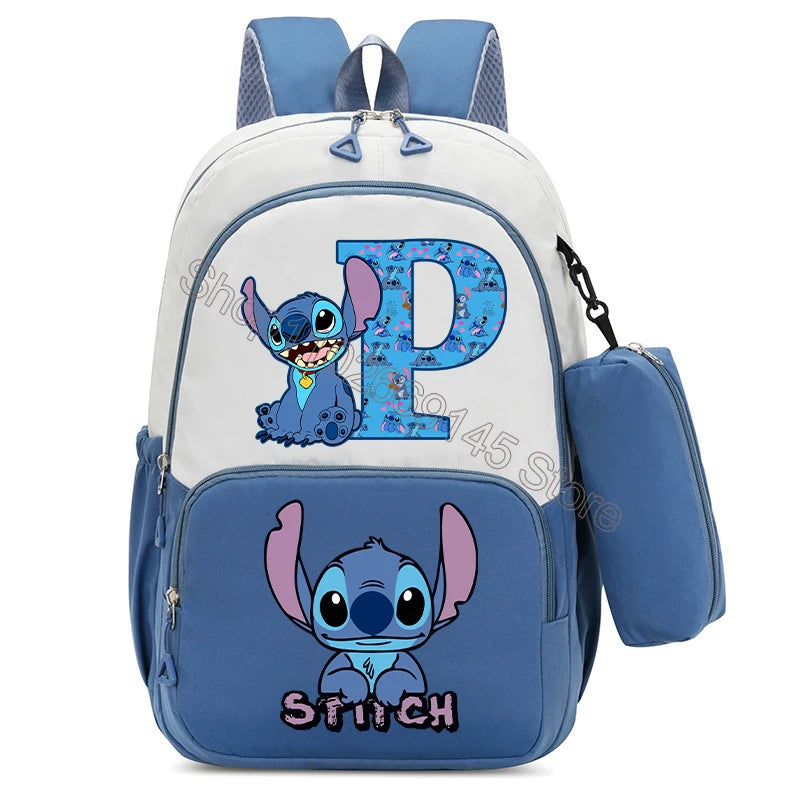 Nueva mochila infantil Lilo Stitch, mochila escolar con estampado de dibujos animados Kawaii, mochila escolar de gran capacidad para niños y niñas, suministros escolares para niños