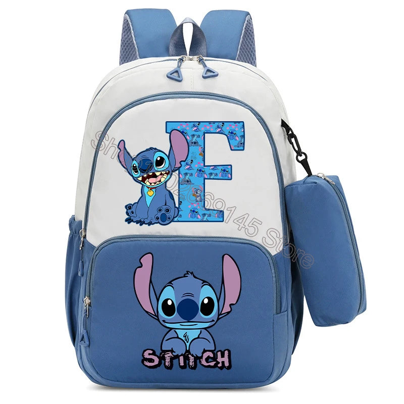 Nueva mochila infantil Lilo Stitch, mochila escolar con estampado de dibujos animados Kawaii, mochila escolar de gran capacidad para niños y niñas, suministros escolares para niños
