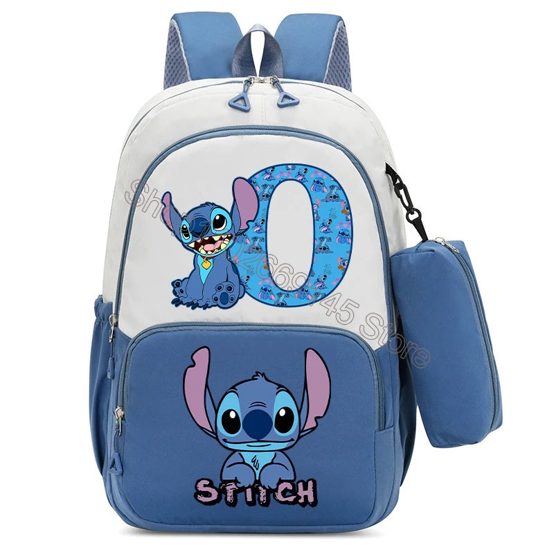 Nueva mochila infantil Lilo Stitch, mochila escolar con estampado de dibujos animados Kawaii, mochila escolar de gran capacidad para niños y niñas, suministros escolares para niños