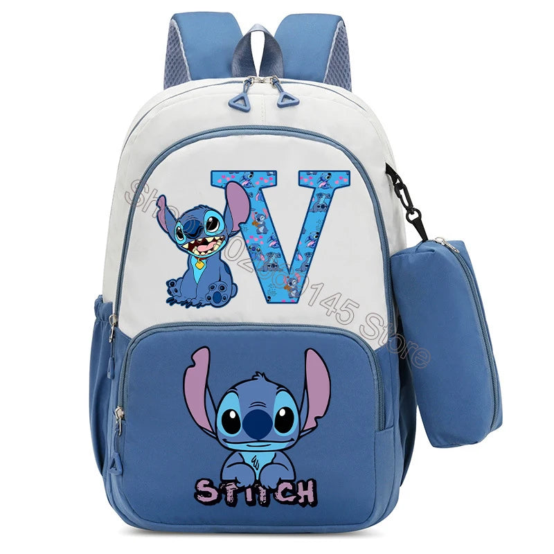 Nueva mochila infantil Lilo Stitch, mochila escolar con estampado de dibujos animados Kawaii, mochila escolar de gran capacidad para niños y niñas, suministros escolares para niños