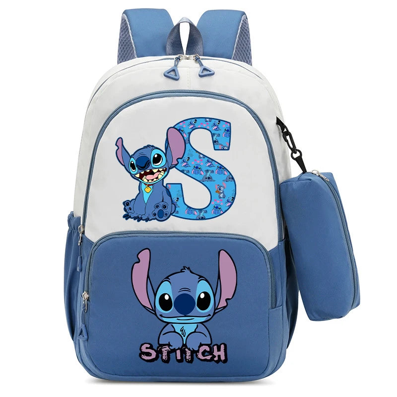 Nueva mochila infantil Lilo Stitch, mochila escolar con estampado de dibujos animados Kawaii, mochila escolar de gran capacidad para niños y niñas, suministros escolares para niños
