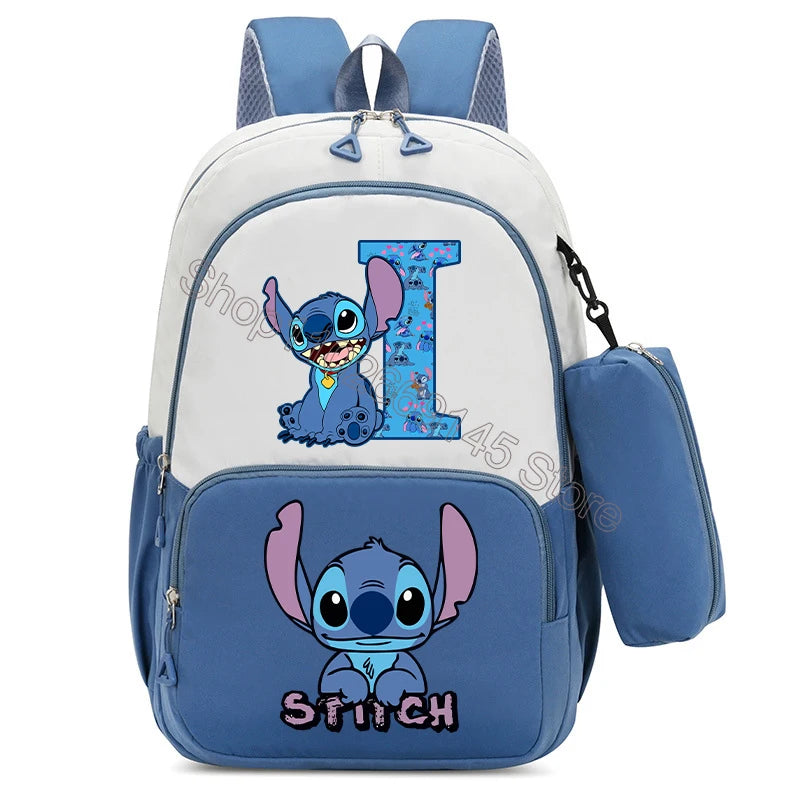 Nueva mochila infantil Lilo Stitch, mochila escolar con estampado de dibujos animados Kawaii, mochila escolar de gran capacidad para niños y niñas, suministros escolares para niños