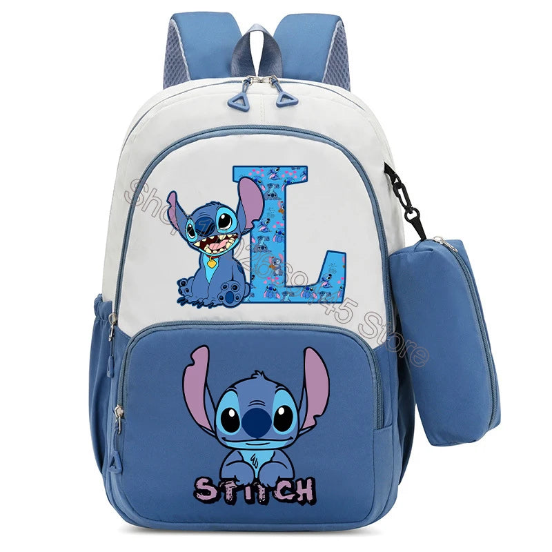 Nueva mochila infantil Lilo Stitch, mochila escolar con estampado de dibujos animados Kawaii, mochila escolar de gran capacidad para niños y niñas, suministros escolares para niños