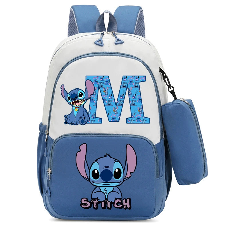 Nueva mochila infantil Lilo Stitch, mochila escolar con estampado de dibujos animados Kawaii, mochila escolar de gran capacidad para niños y niñas, suministros escolares para niños
