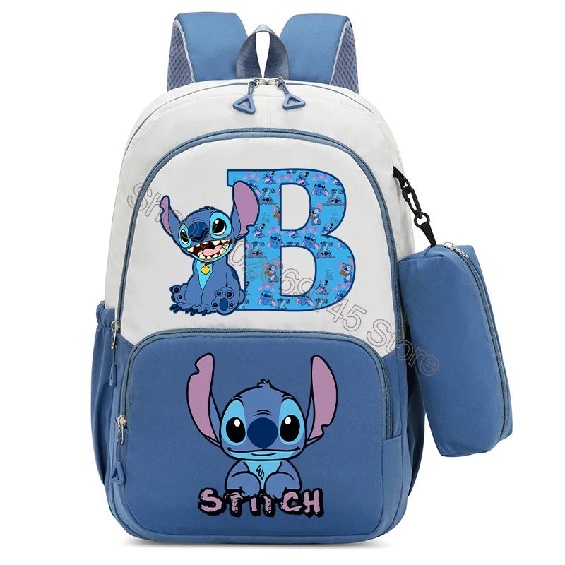 Nueva mochila infantil Lilo Stitch, mochila escolar con estampado de dibujos animados Kawaii, mochila escolar de gran capacidad para niños y niñas, suministros escolares para niños