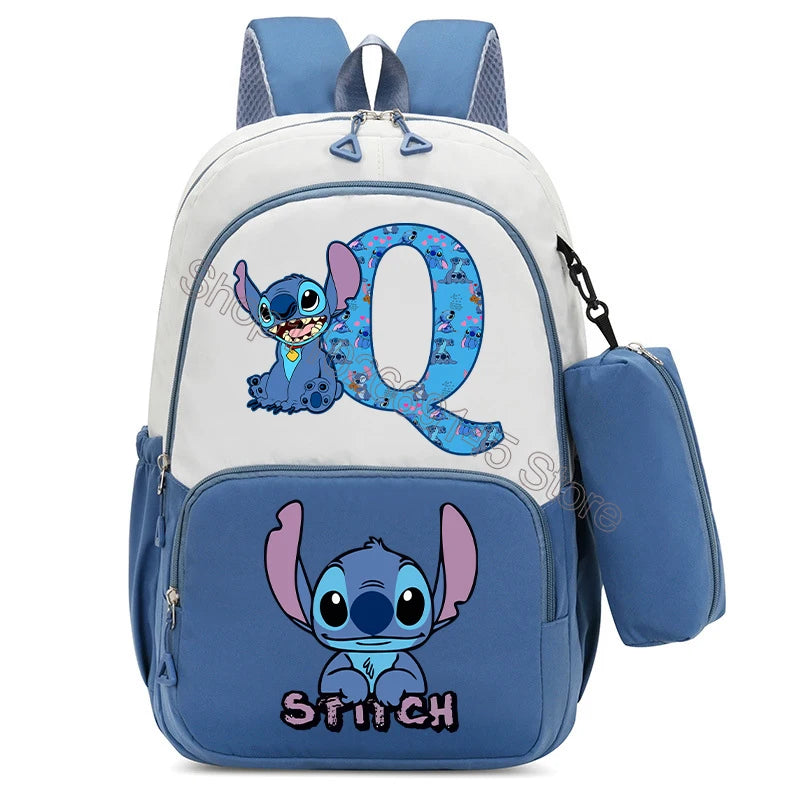 Nueva mochila infantil Lilo Stitch, mochila escolar con estampado de dibujos animados Kawaii, mochila escolar de gran capacidad para niños y niñas, suministros escolares para niños