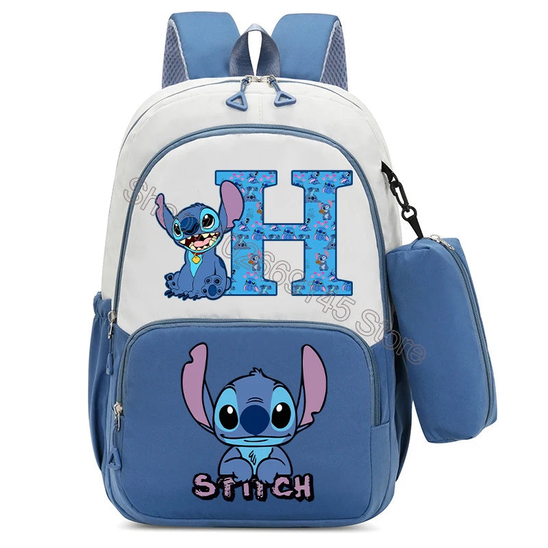 Nueva mochila infantil Lilo Stitch, mochila escolar con estampado de dibujos animados Kawaii, mochila escolar de gran capacidad para niños y niñas, suministros escolares para niños